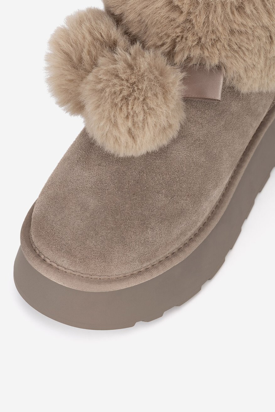 
                EVA MINGE - Śniegowce zamszowe ocieplane - 5905588899693