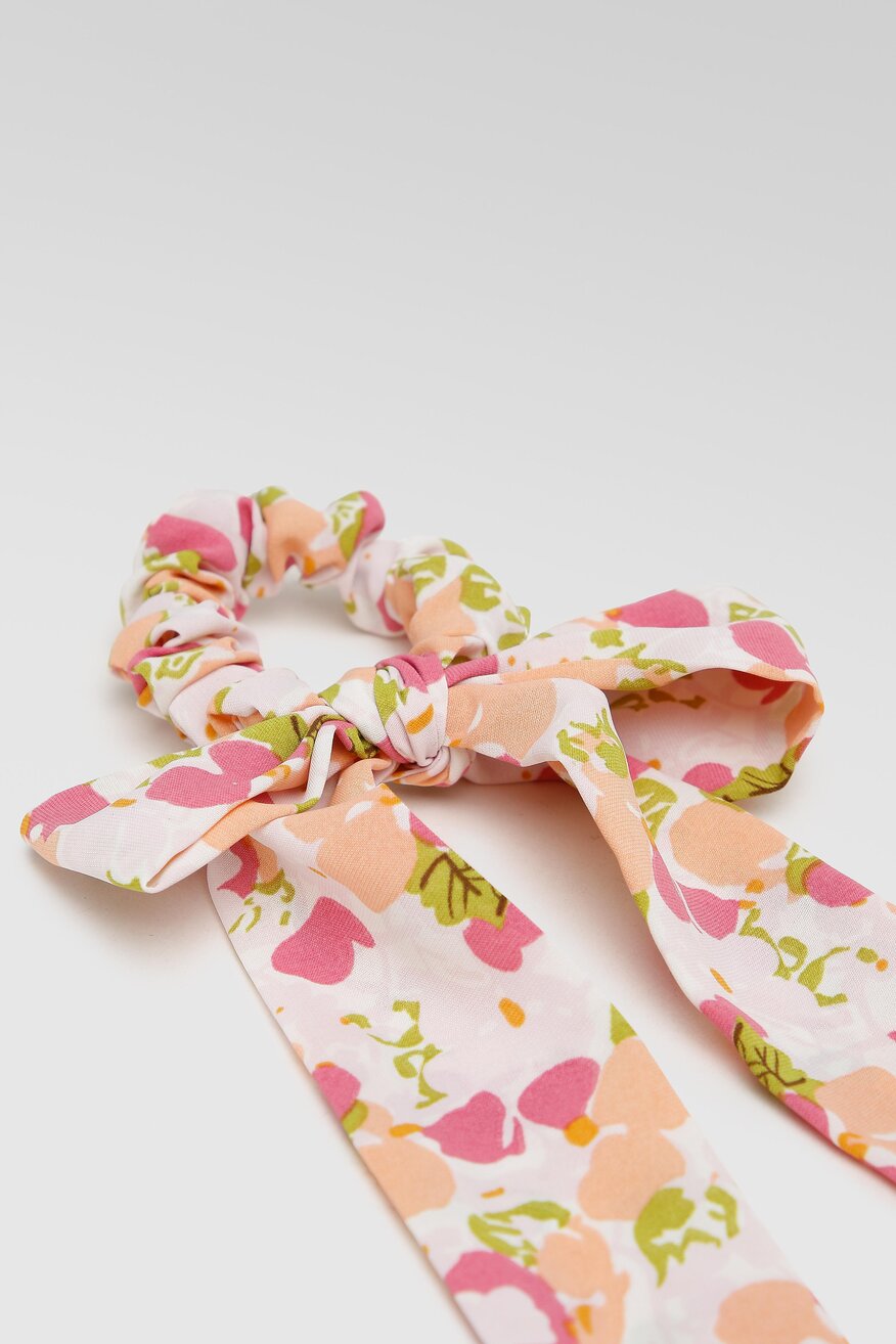 ACCCESSORIES - Gumka do włosów z printem różowe - 5904248301149