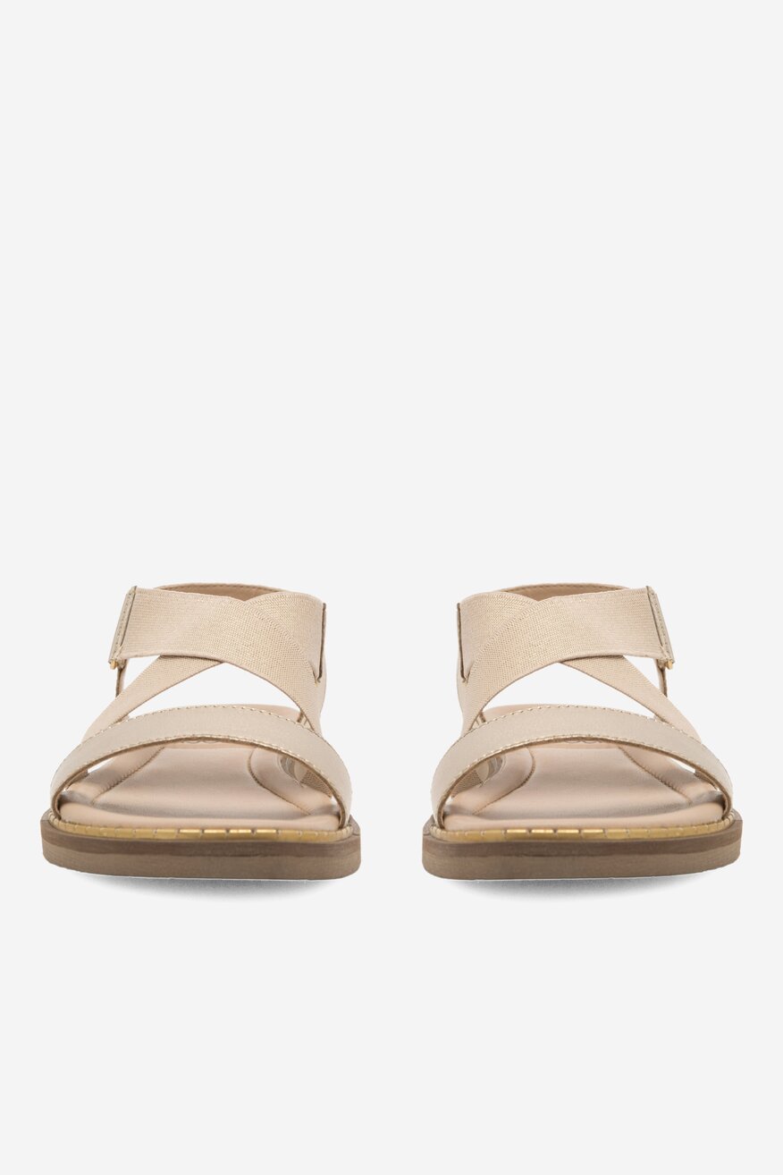 
                Lasocki - Skórzane sandały złote - 5904862770161