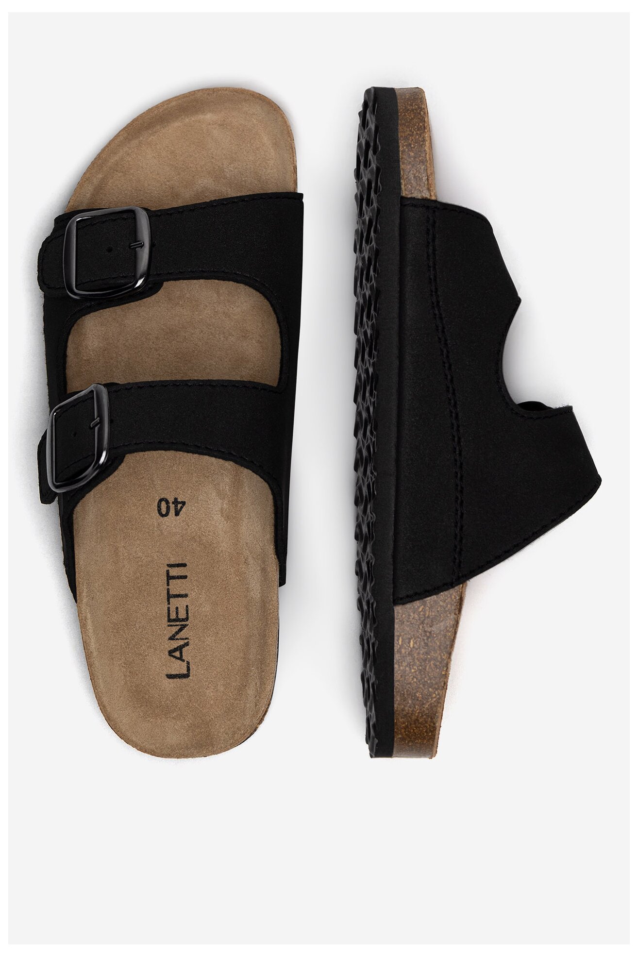 Papuče Lanetti 7410990001 CRNA