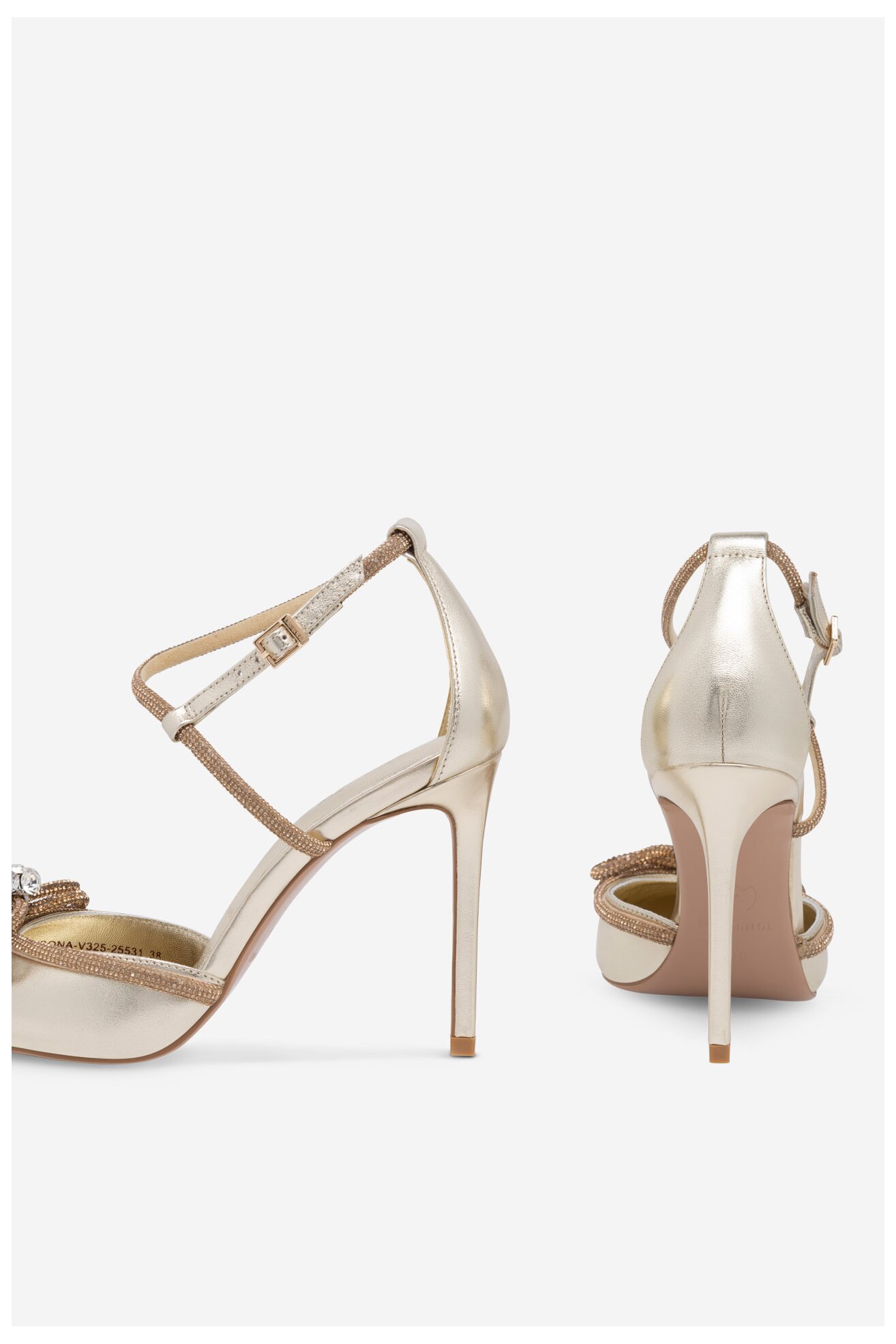 Czółenka EVA MINGE ANCONA-V325-25531 Złoty