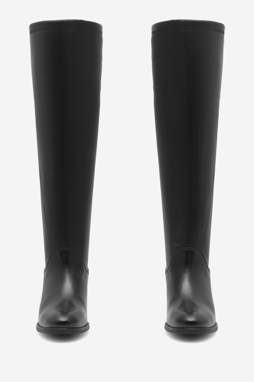 Lasocki - Kozaki skórzane na słupku - 5905588115441