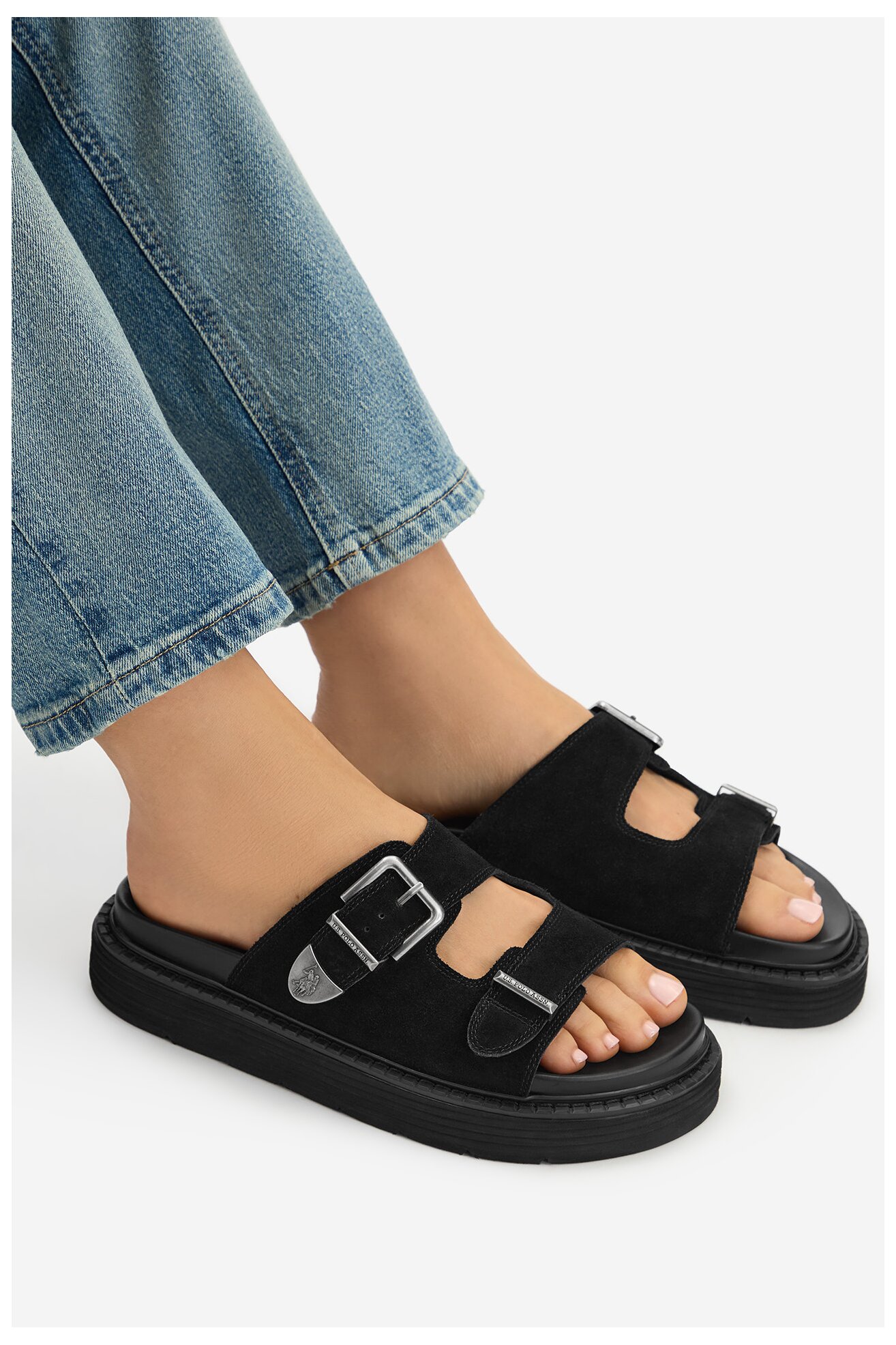 Klapki U.S. POLO ASSN. EO-TANIA001W/6S1 Czarny