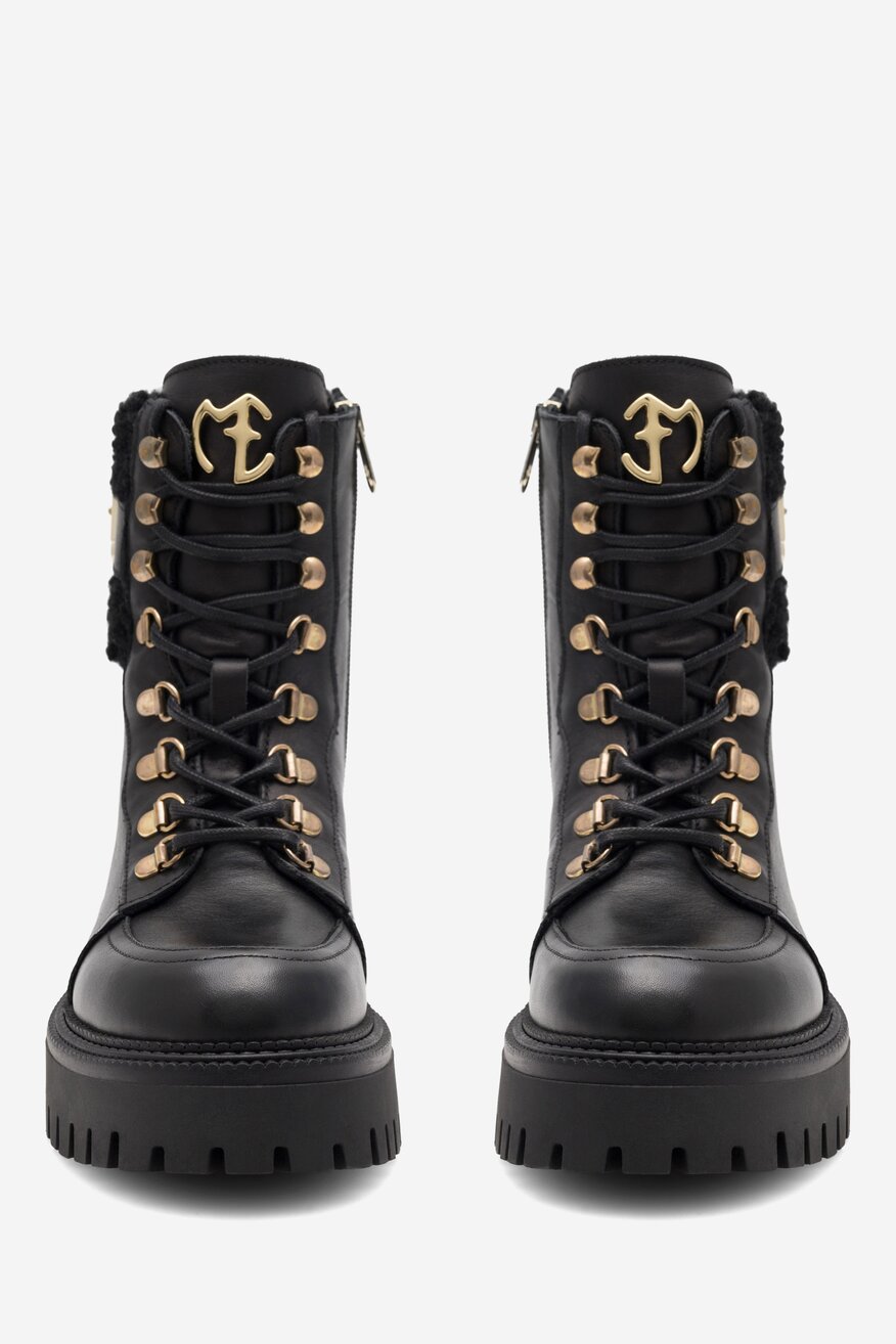 EVA MINGE - Trzewiki skórzane ocieplane - 5905588140825