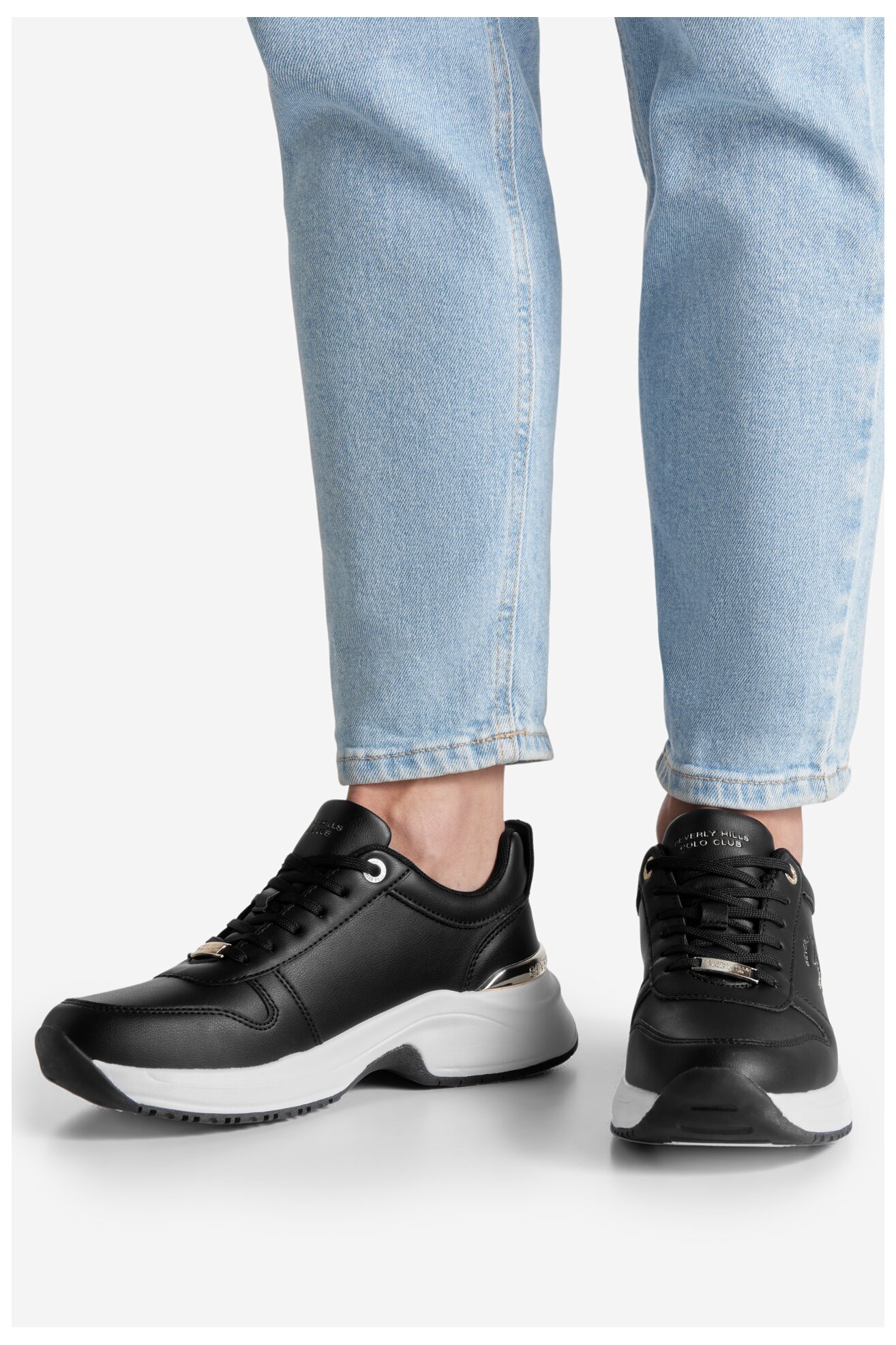 Sneakerși Beverly Hills Polo Club BHPC051W. NEGRU