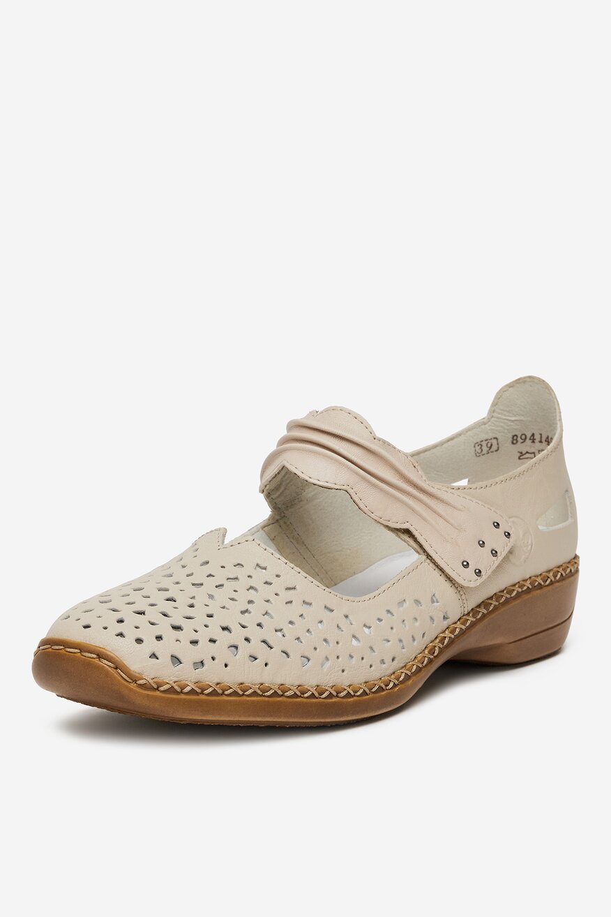 Rieker - Baleriny skórzane - 2230078425629