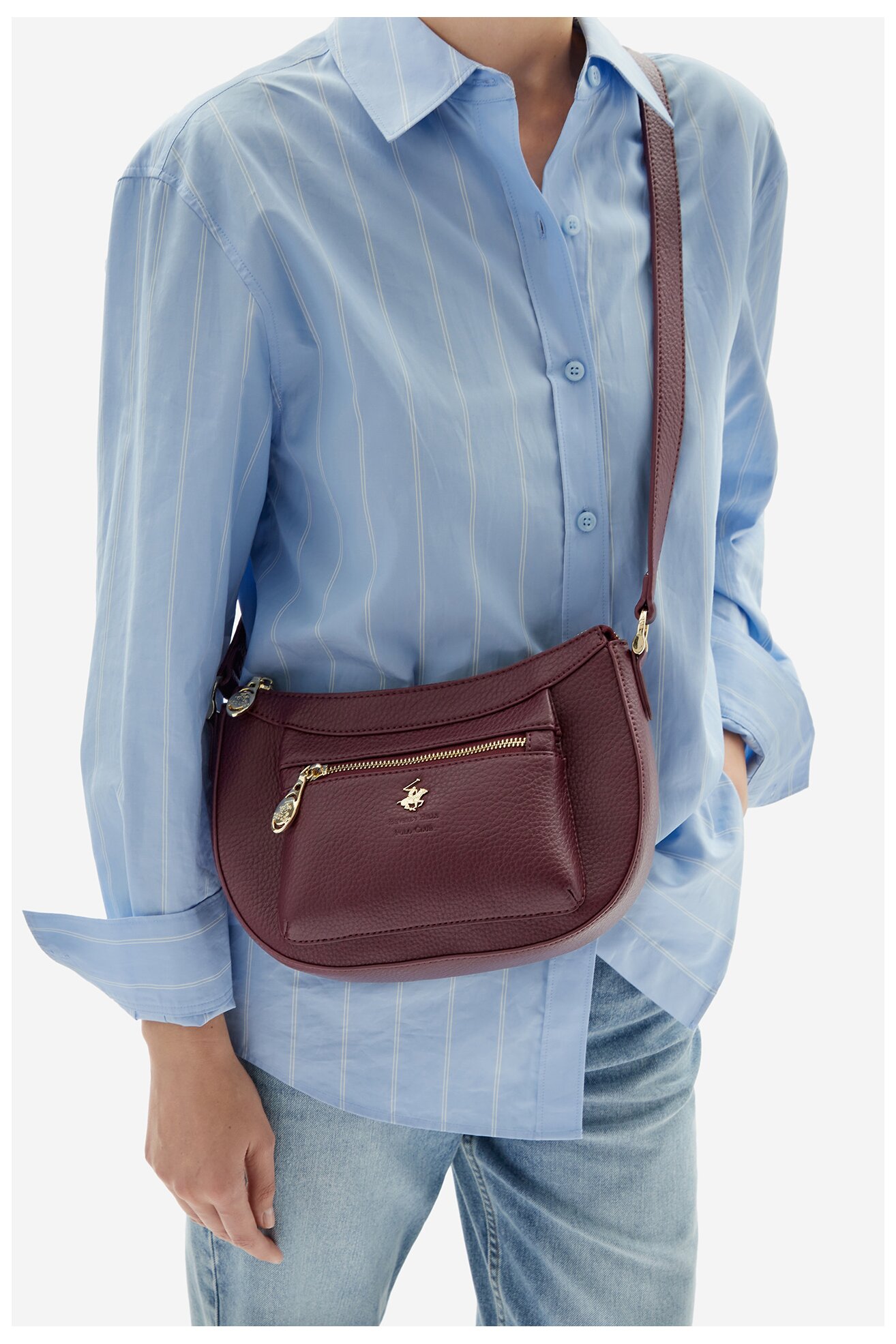 Kézitáska Beverly Hills Polo Club C-BHPC-L-017-08 BORDÓ