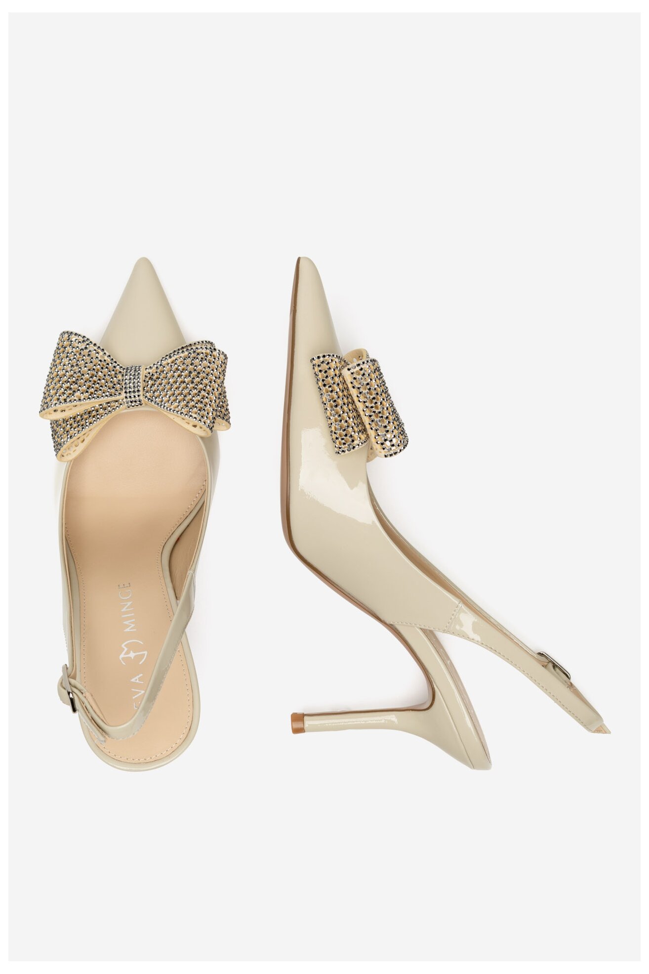 Czółenka EVA MINGE ANEMONE-V1892-56-1 Beżowy jasny