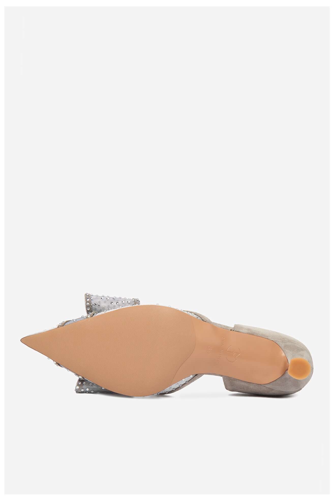 Czółenka EVA MINGE EO-AVA-78096-202 Srebrny