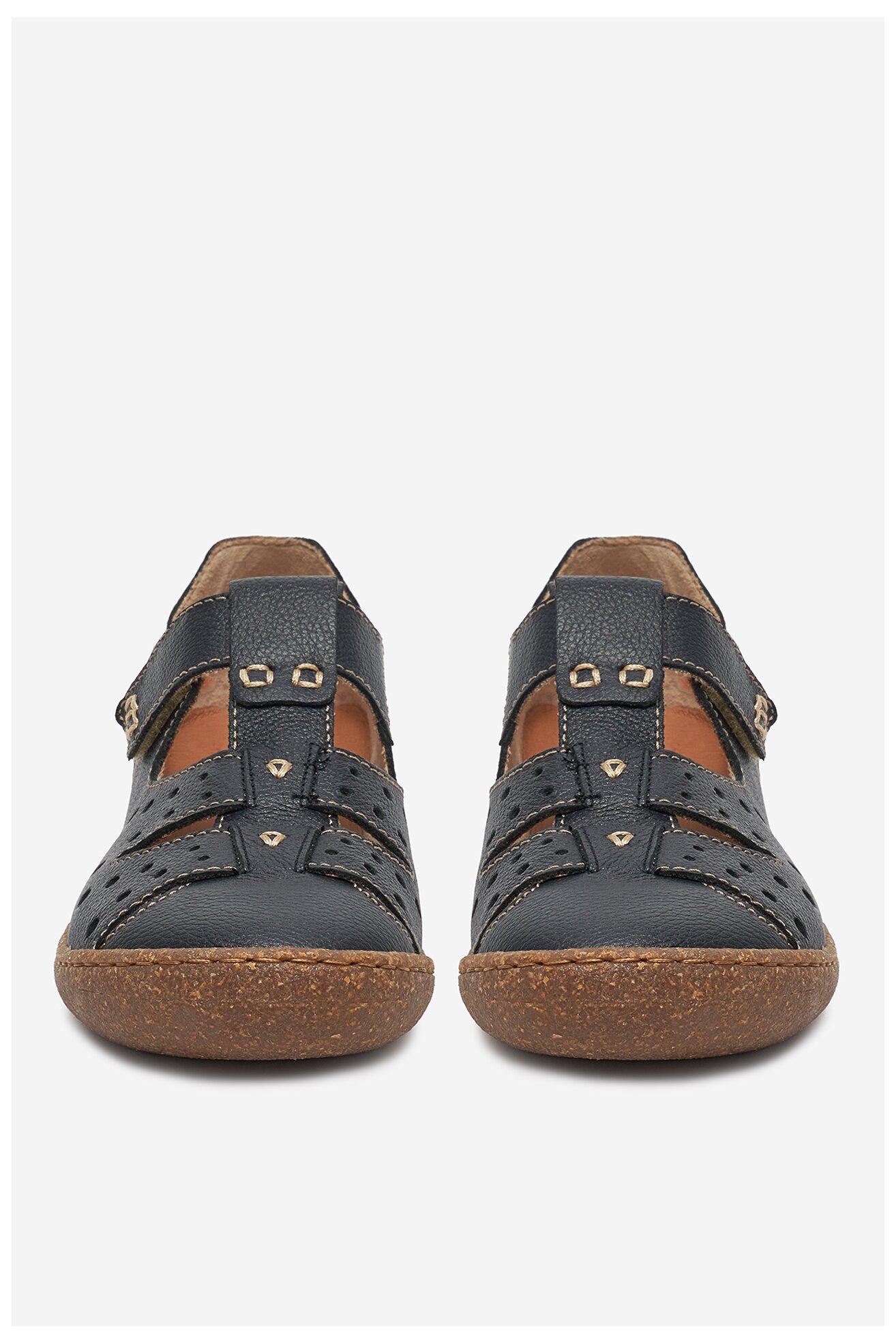 Baleriny Rieker 54555-14 Granatowy ciemny