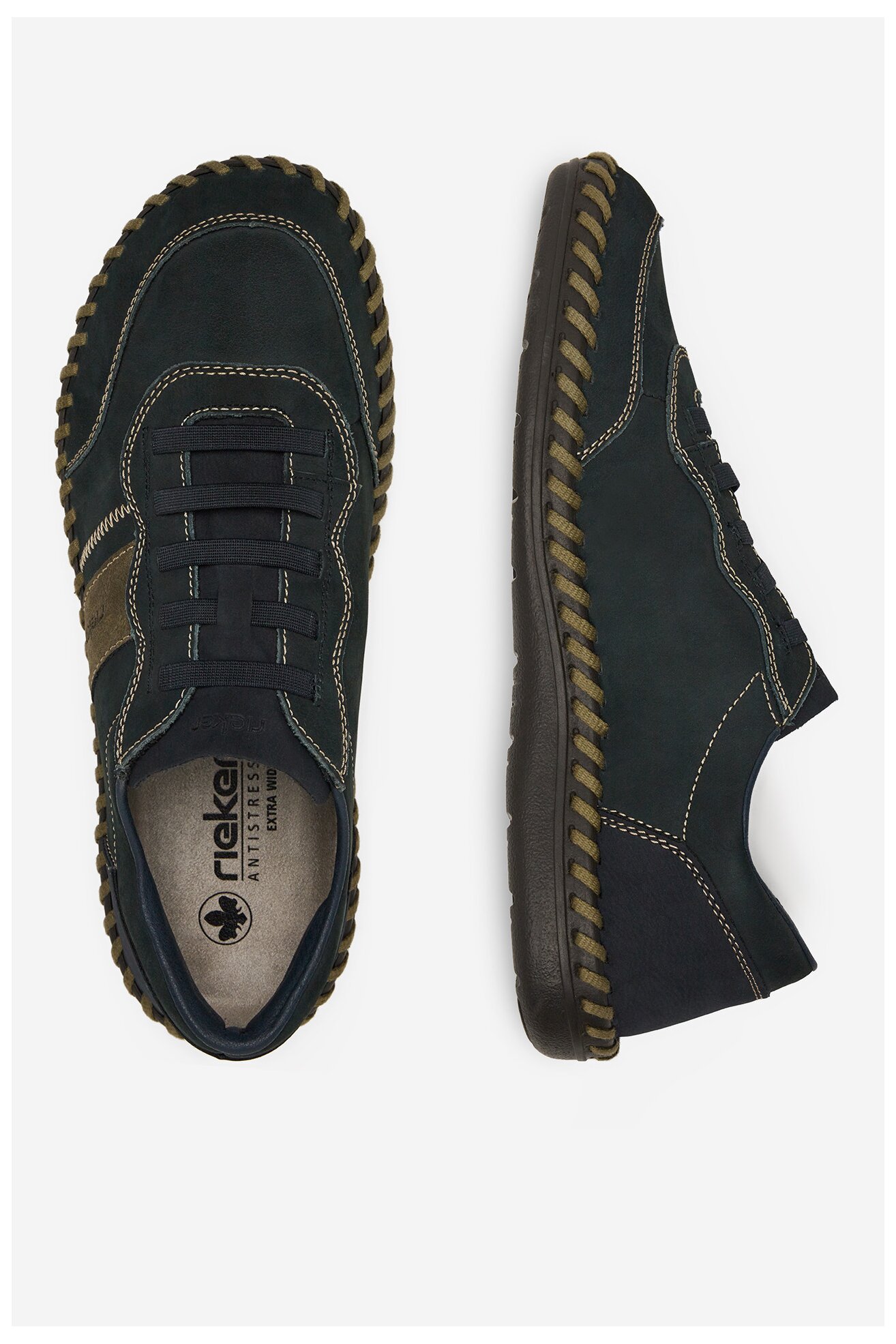 Półbuty Rieker B2468-14 Granatowy