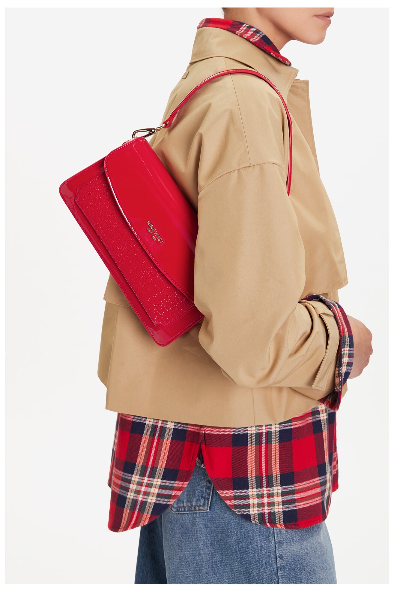 Torebka NINE WEST CEO-MISSISIPI-GLAR0 Czerwony