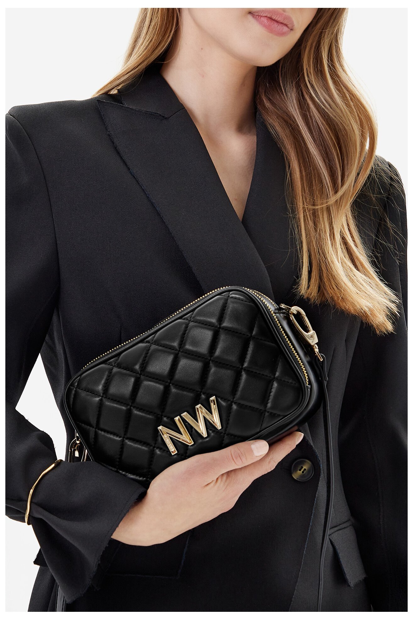 Kézitáska NINE WEST CEO-GREENWICH-GLAM-LX7669 FEKETE