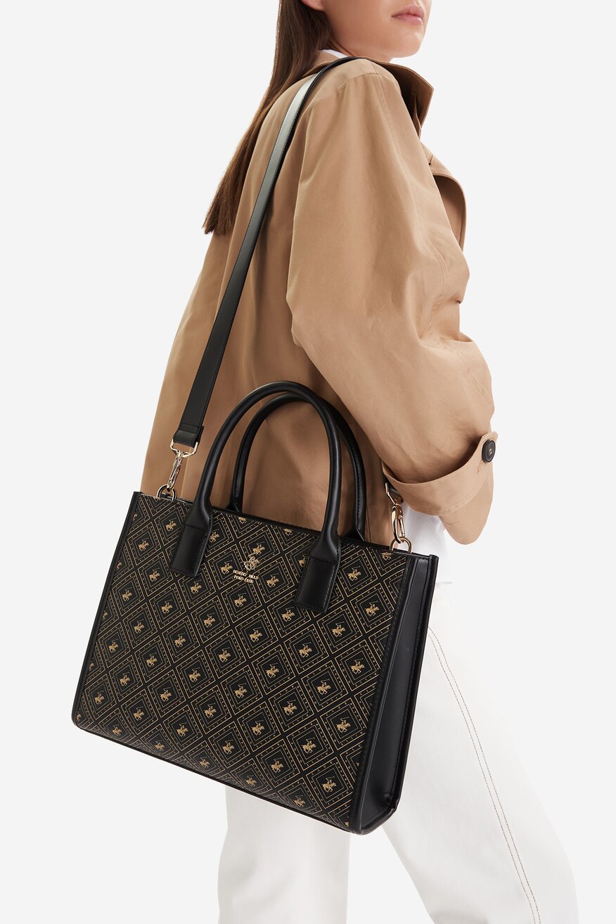 Дамска чанта Beverly Hills Polo Club ЧЕРЕН - 5906751618974