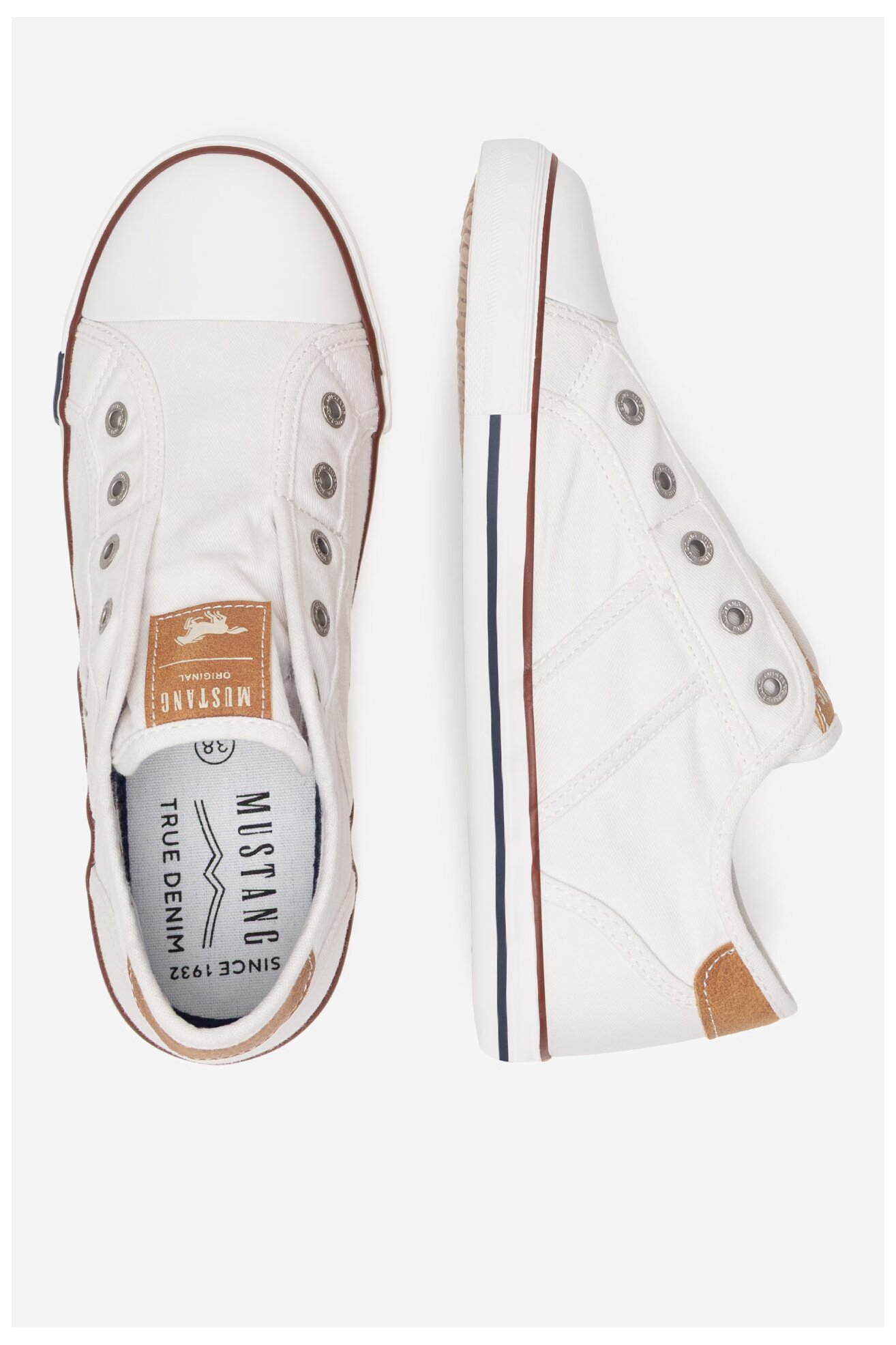 Pantofi pânză Mustang 1099-409 ALB