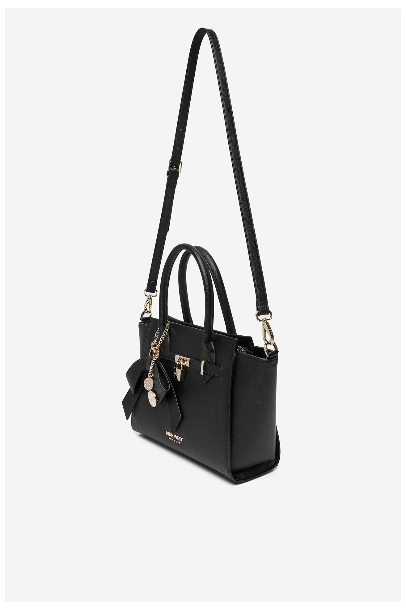 Kézitáska NINE WEST CEO-CHELSEA-CHARM-II-LX10185 FEKETE