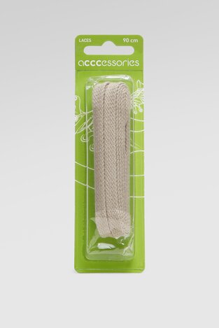 Pertle ACCCESSORIES P-148 SZNUROWADŁA 090CM BAWEŁNIANE PŁASKIE BEŽ