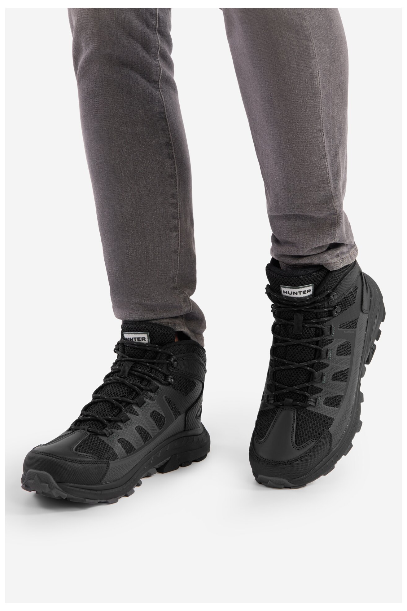 Túracipő HUNTER PEAK RT MID WP FEKETE