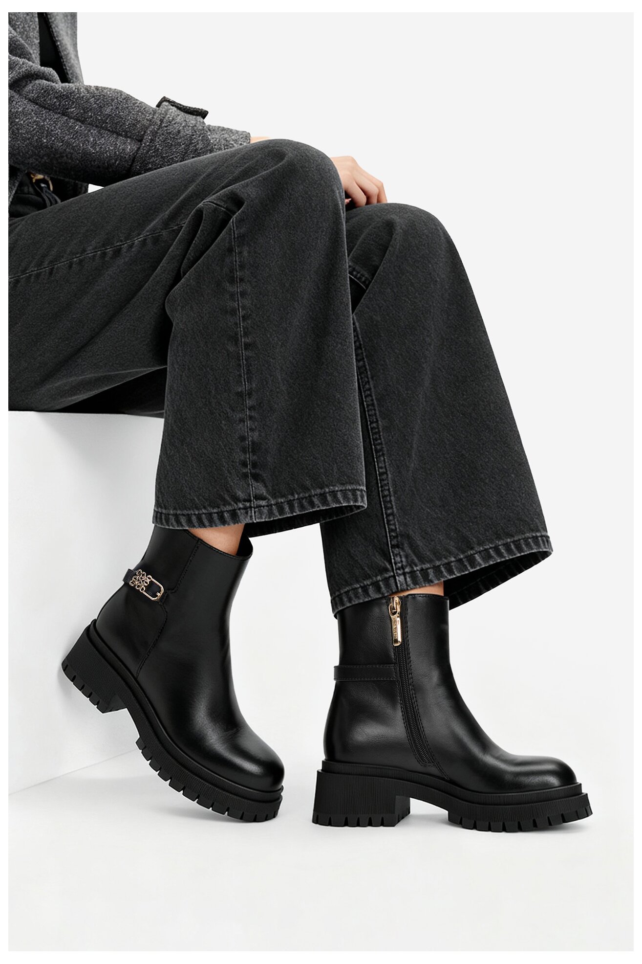 Kratke čizme NINE WEST CEO-LAYLA-01 CRNA