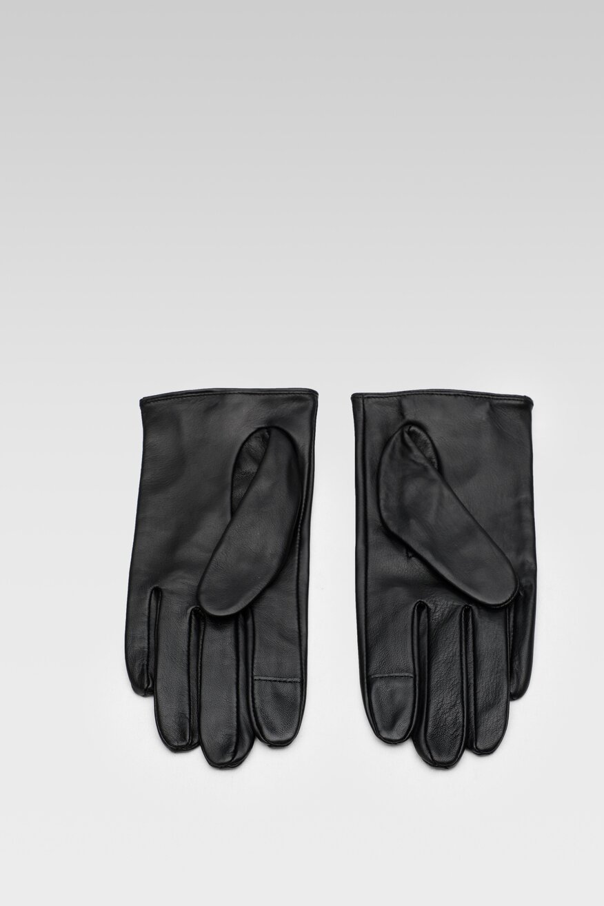 Lasocki - Rękawiczki damskie skórzane czarne - 5904248876593