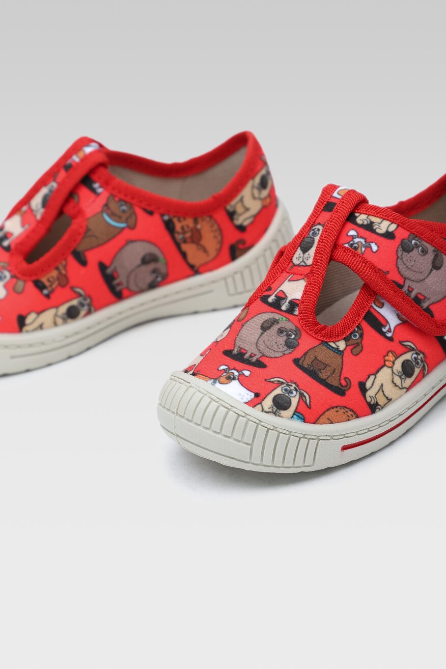 MB - Kapcie z printem czerwone - 5903698807751