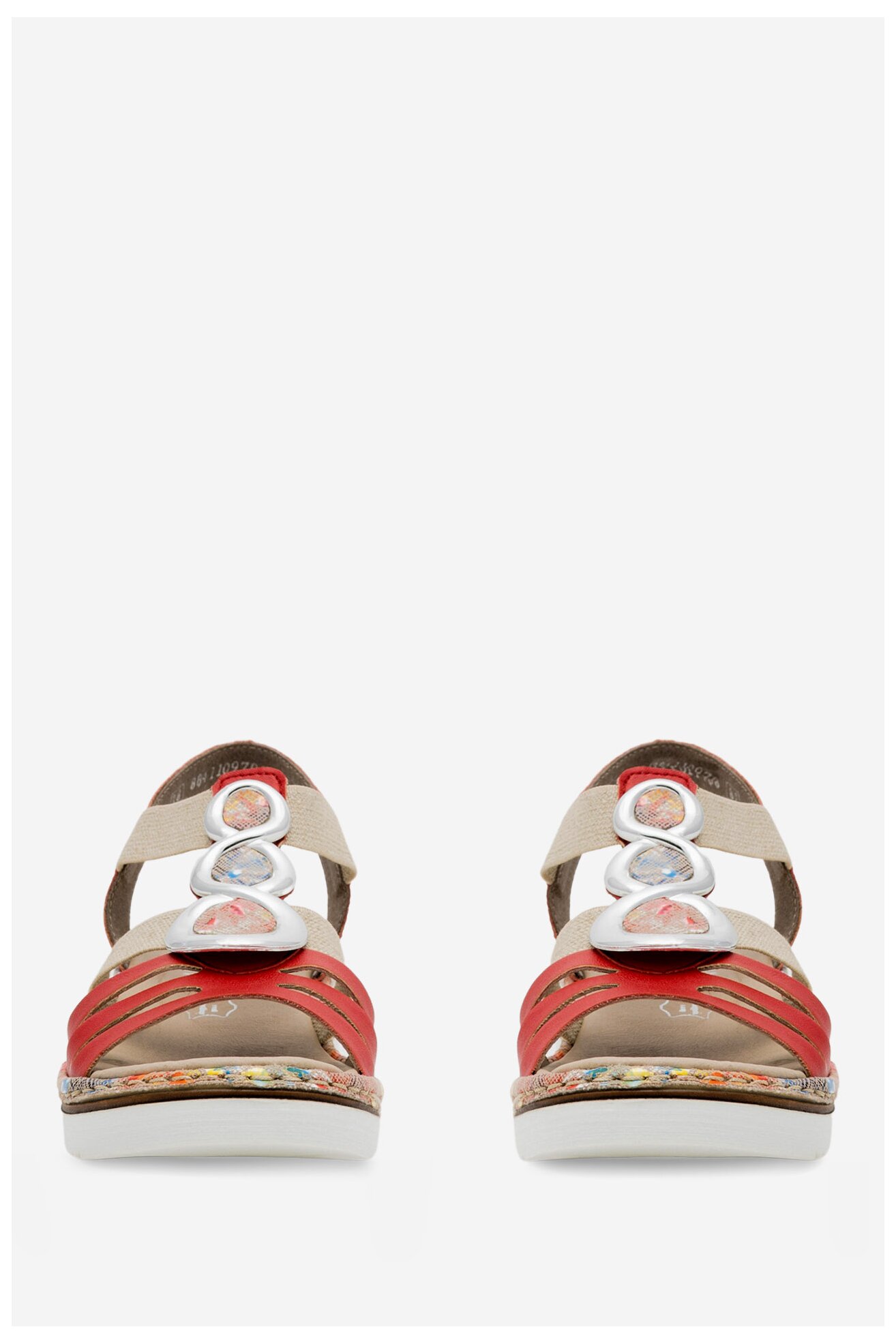 Sandały Rieker 679L4-33 Czerwony