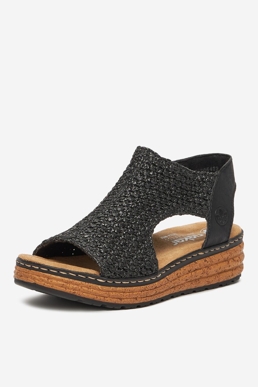 Rieker - Sandały na koturnie - 2230078385640