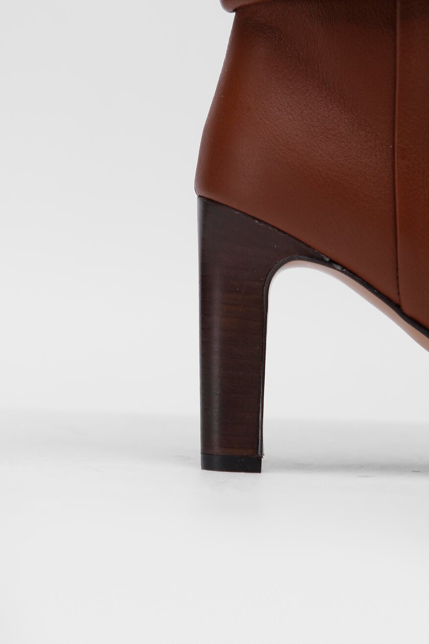 
                Gino Rossi - Skórzane kozaki brązowe - 5904248053413