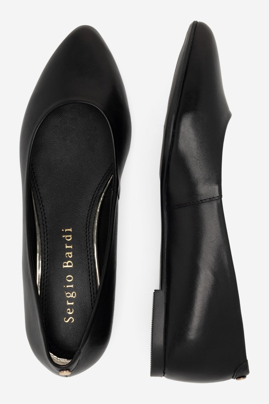 
                Sergio Bardi - Skórzane baleriny - 5904862826455