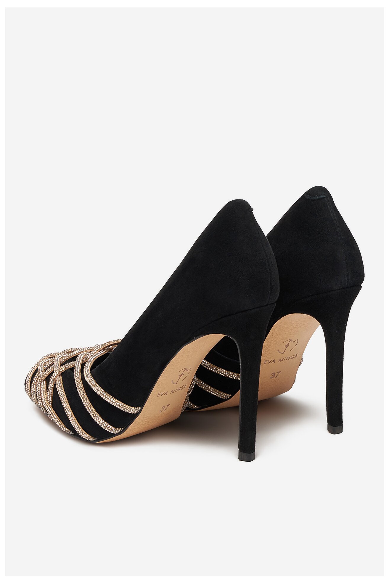 Pantofi cu toc EVA MINGE EO-KATE-V325-9331 NEGRU