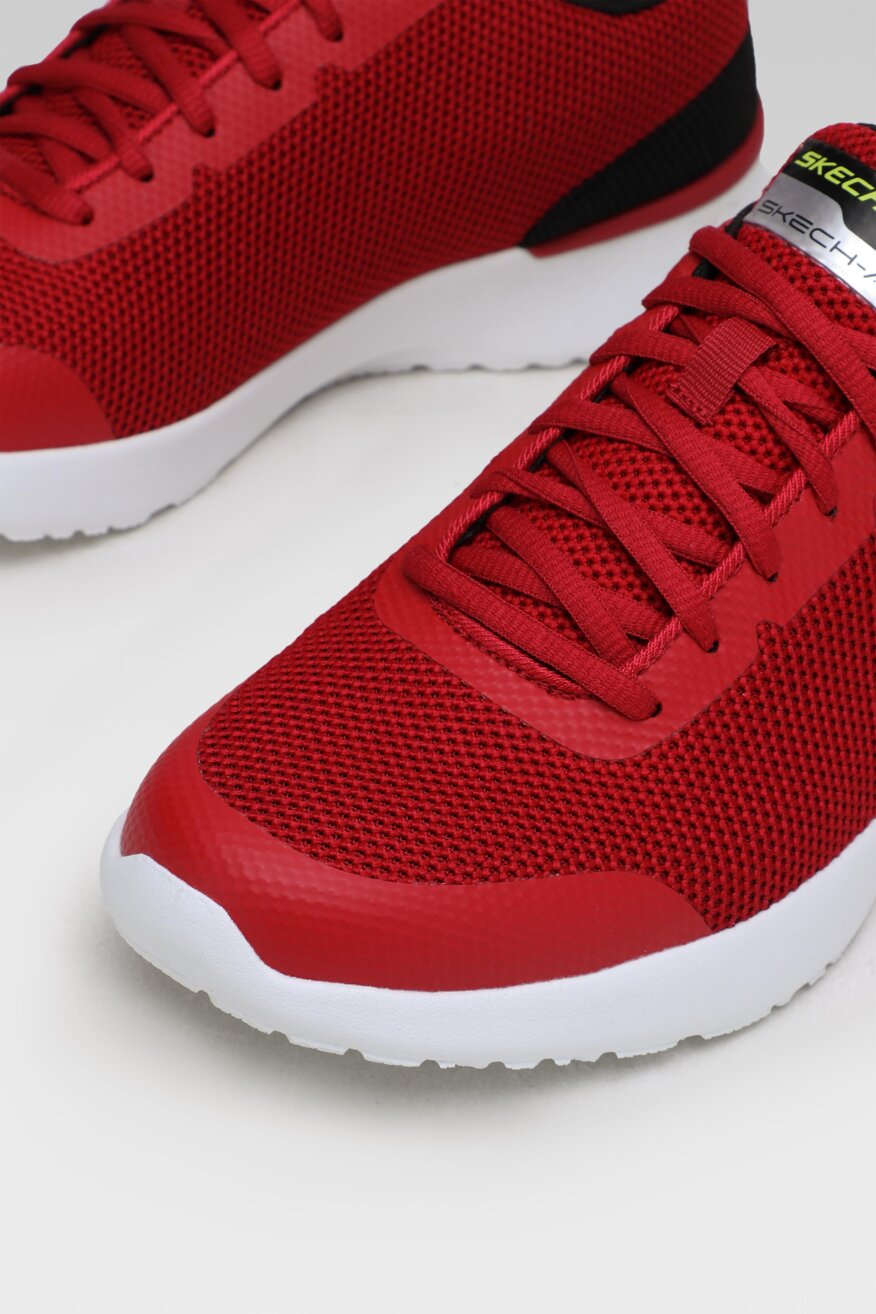 
                Skechers - Obuwie sportowe czerwone sznurowane - 5903698452326