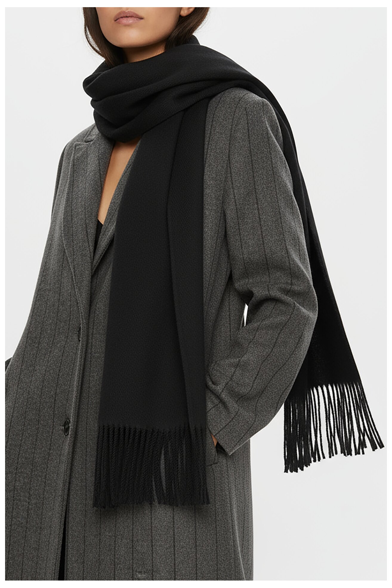 Női sál NINE WEST CEO-NW-W4-002-AW25 FEKETE