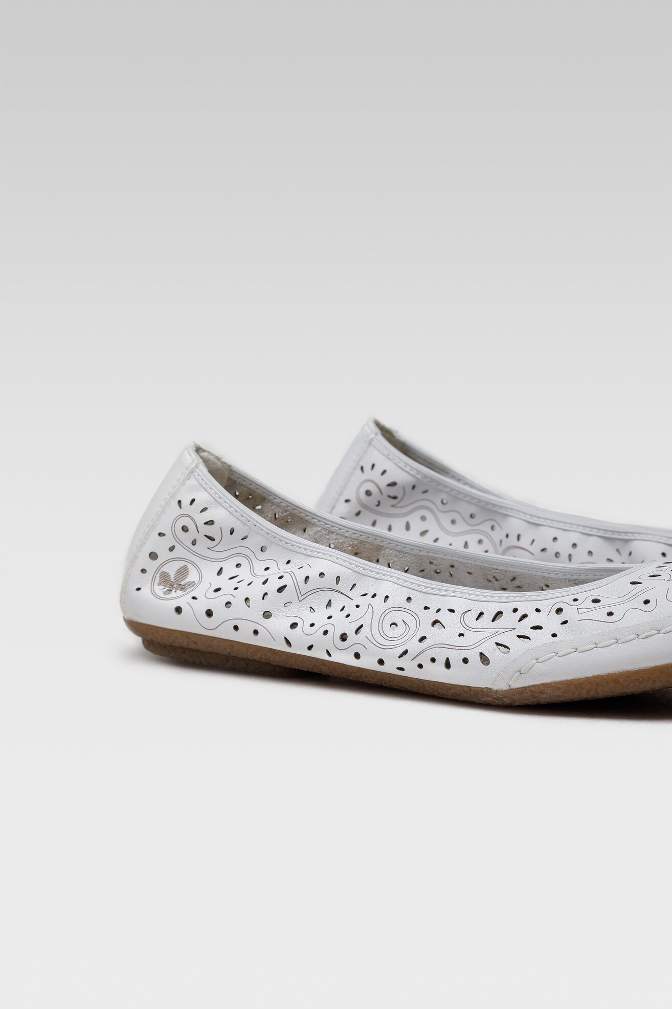 Baleriny Rieker 41460-80 Biały