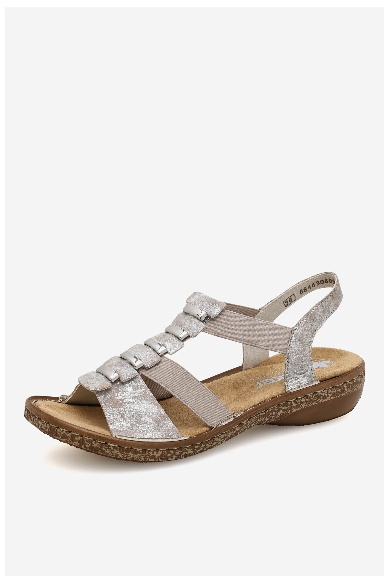 Sandały Rieker 62850-90 Srebrny