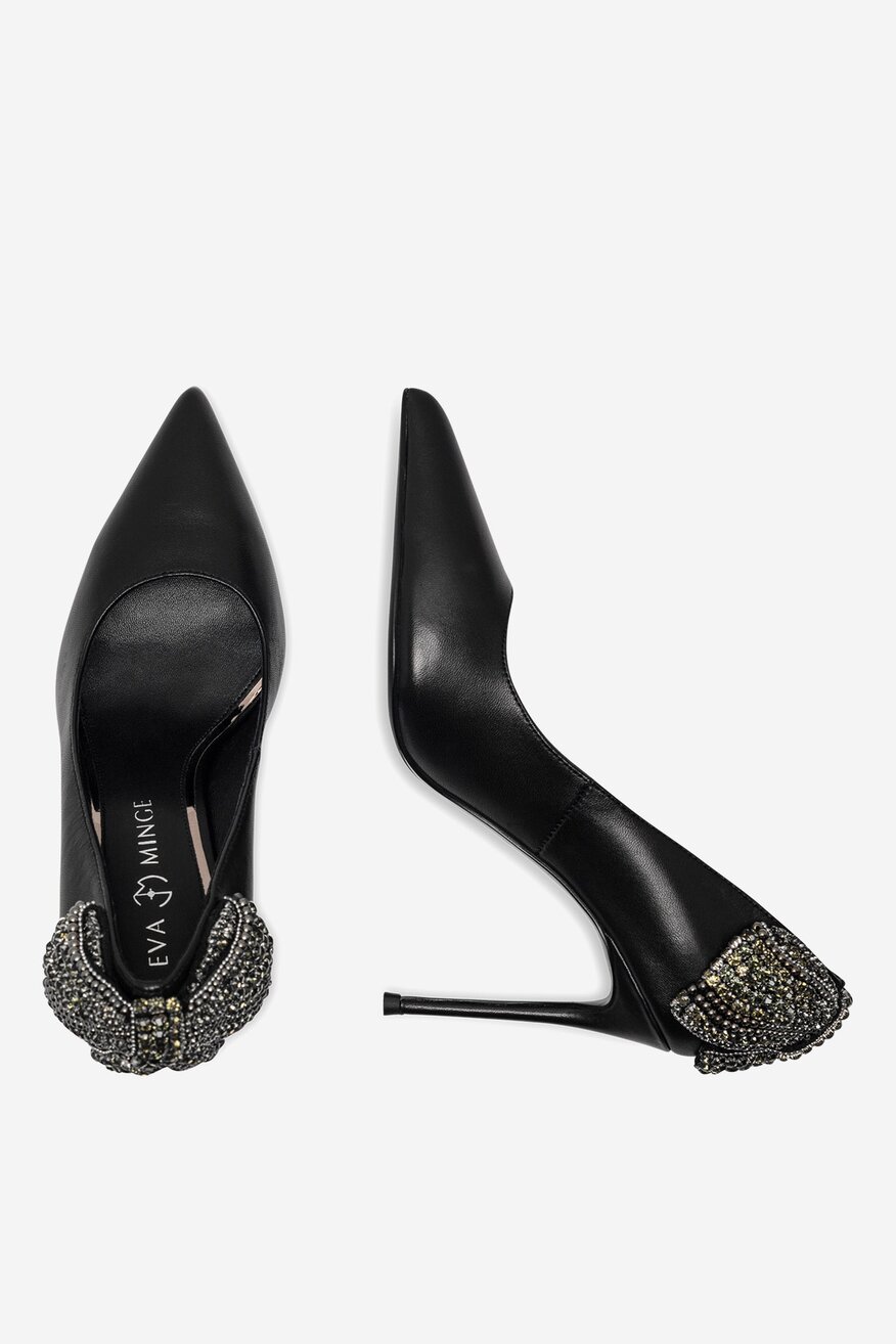 EVA MINGE - Czółenka skórzane na szpilce - 5905588572022