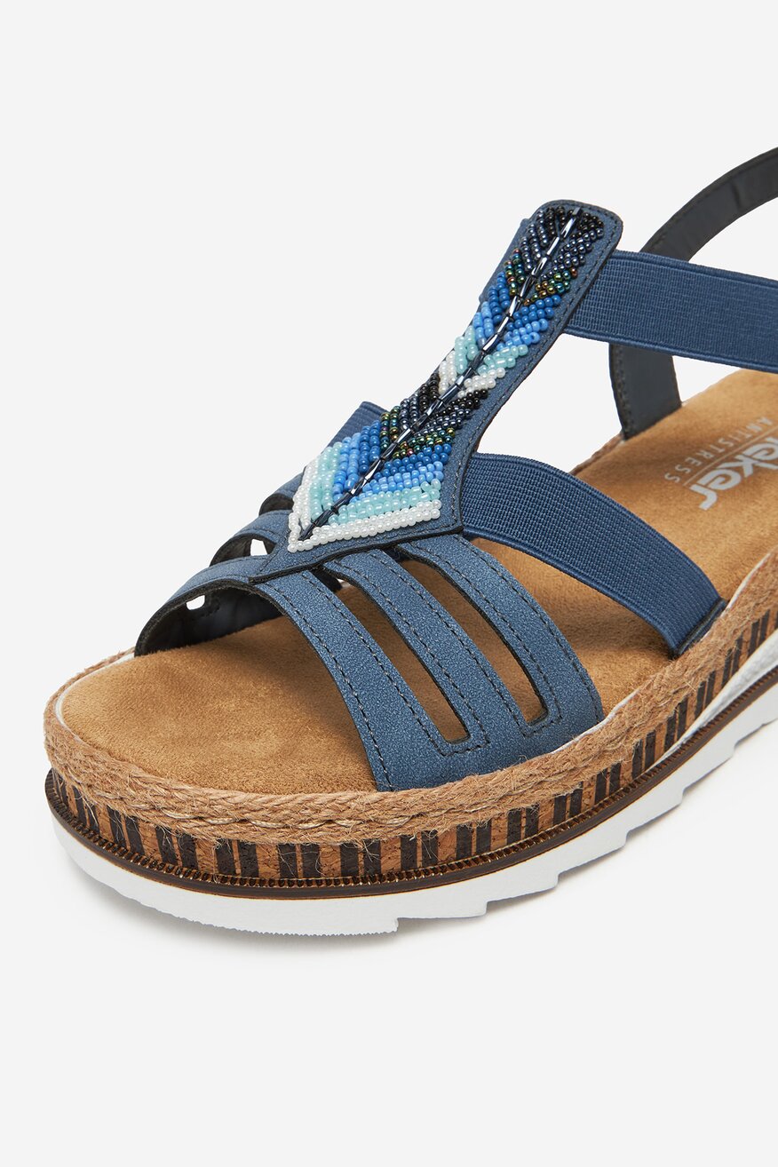 
                Rieker - Sandały na koturnie - 2230078404785