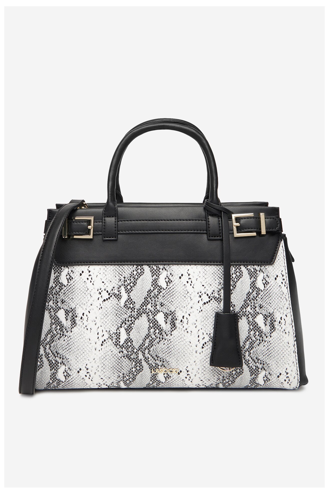 Kézitáska Lasocki C-LSK-M-005-08 MÁRVÁNYOS FEKETE