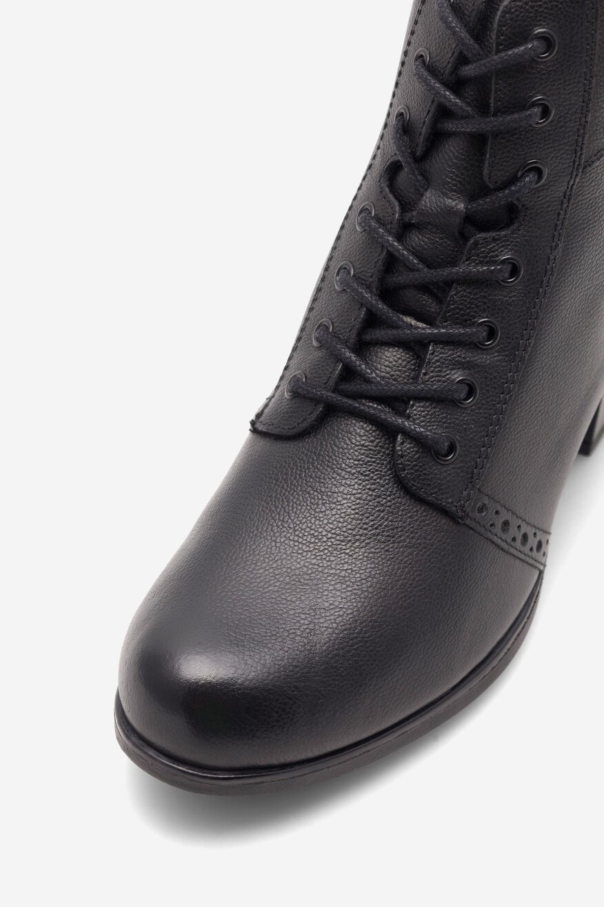 Lasocki - Trzewiki skórzane na słupku - 5904862933788