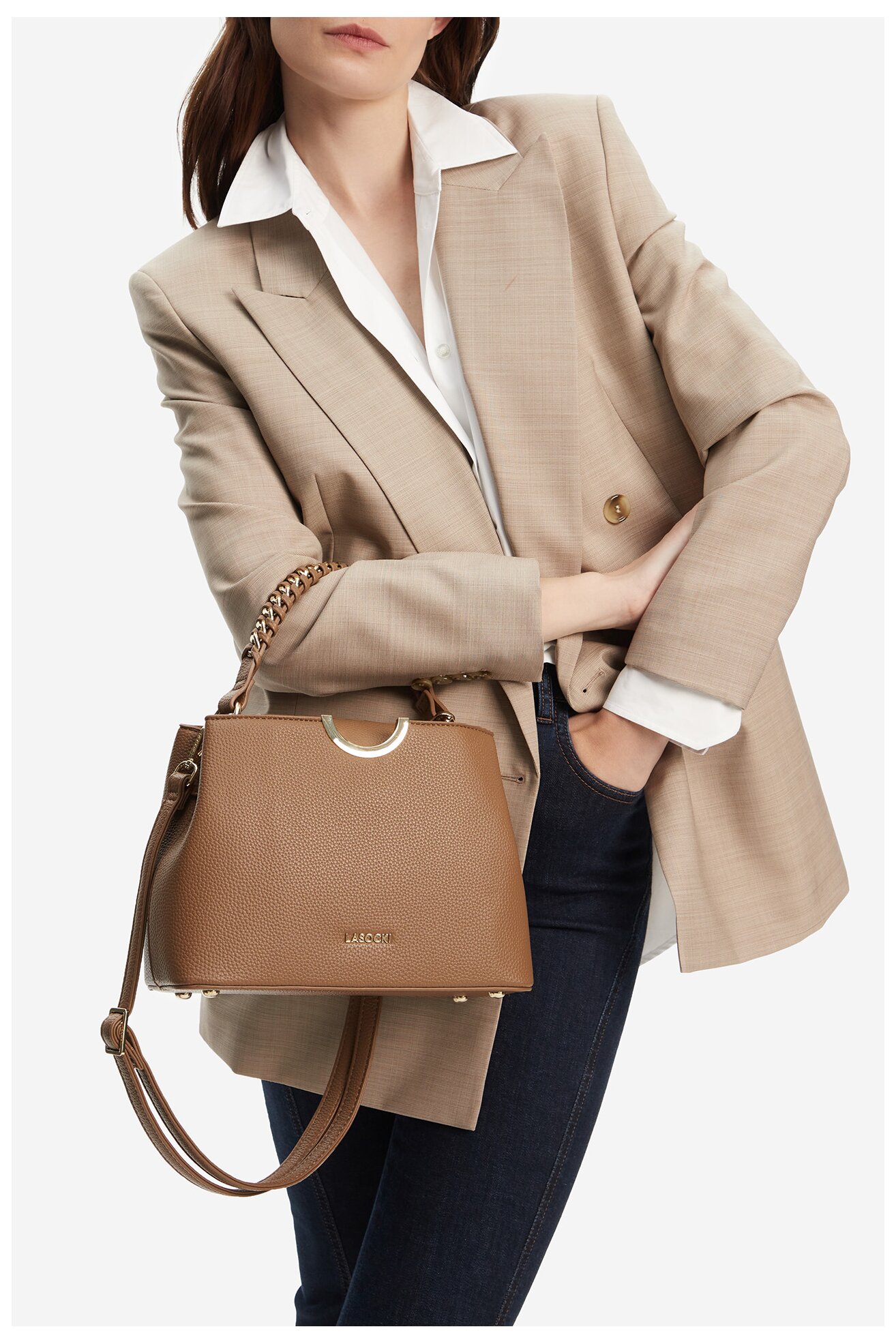 Geantă de mână Lasocki MLS-E-056-05 BEJ