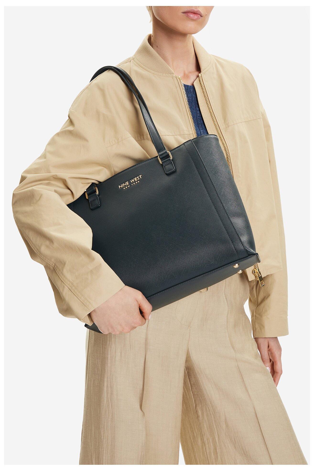 Kézitáska NINE WEST CEO-MIDTOWN MAVEN-LX9844 SÖTÉTZÖLD