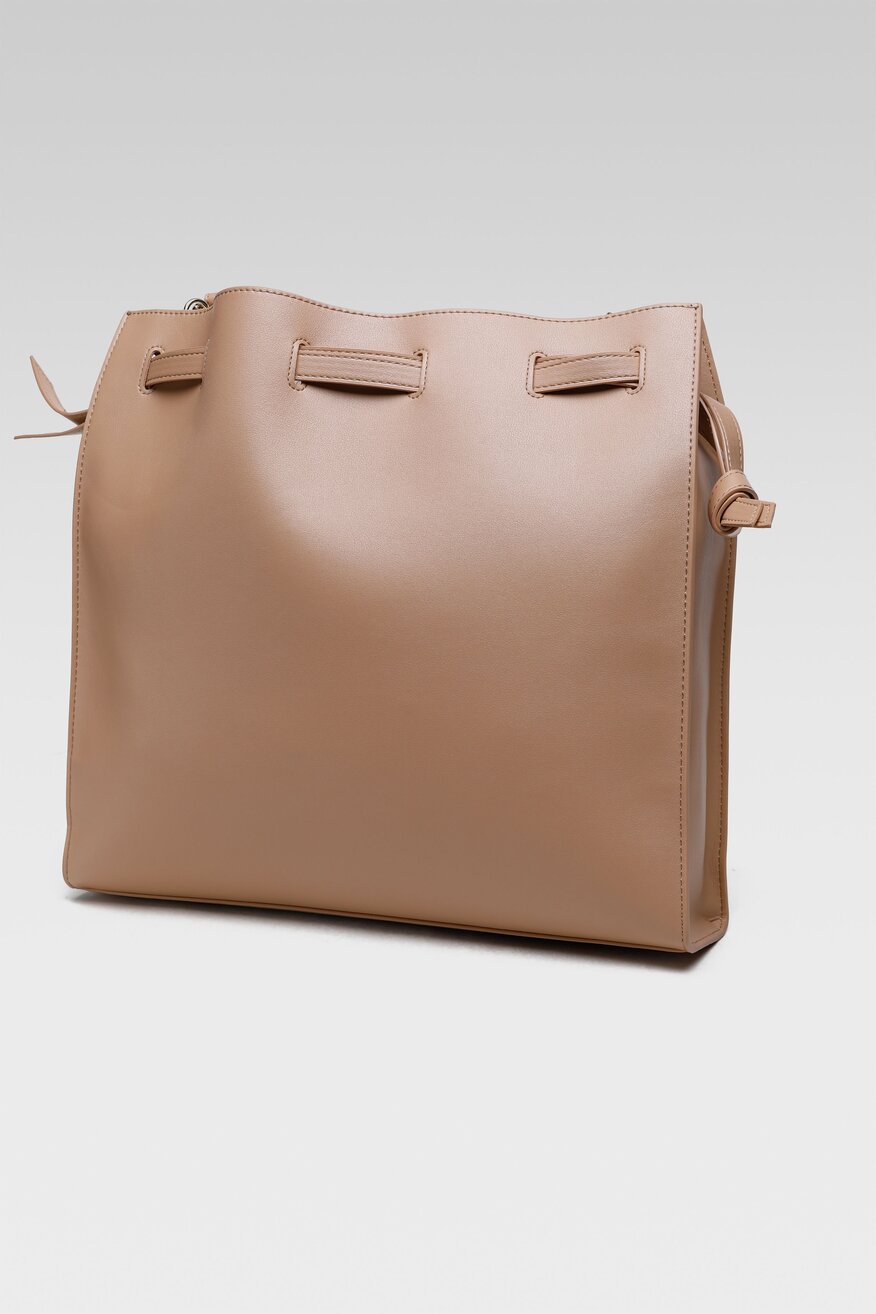 Badura - Torebka na ramię skórzana z aplikacją - 5904248535001