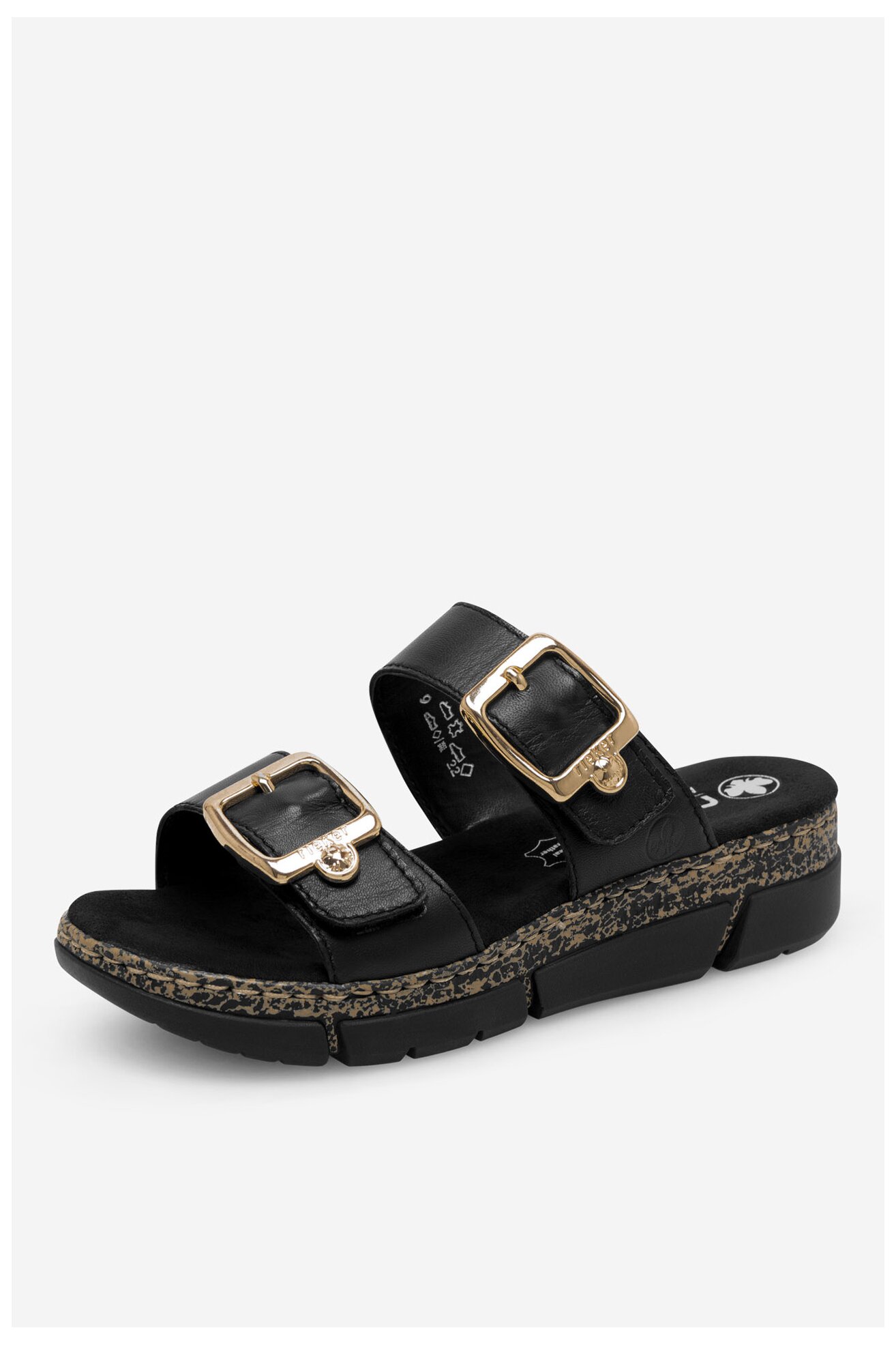 Klapki Rieker V2372-00 Czarny