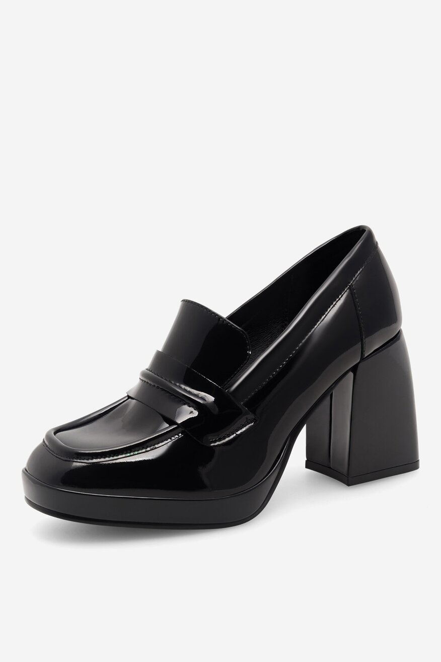 
                Sergio Bardi - Loafersy skórzane na obcasie - 5905588100904