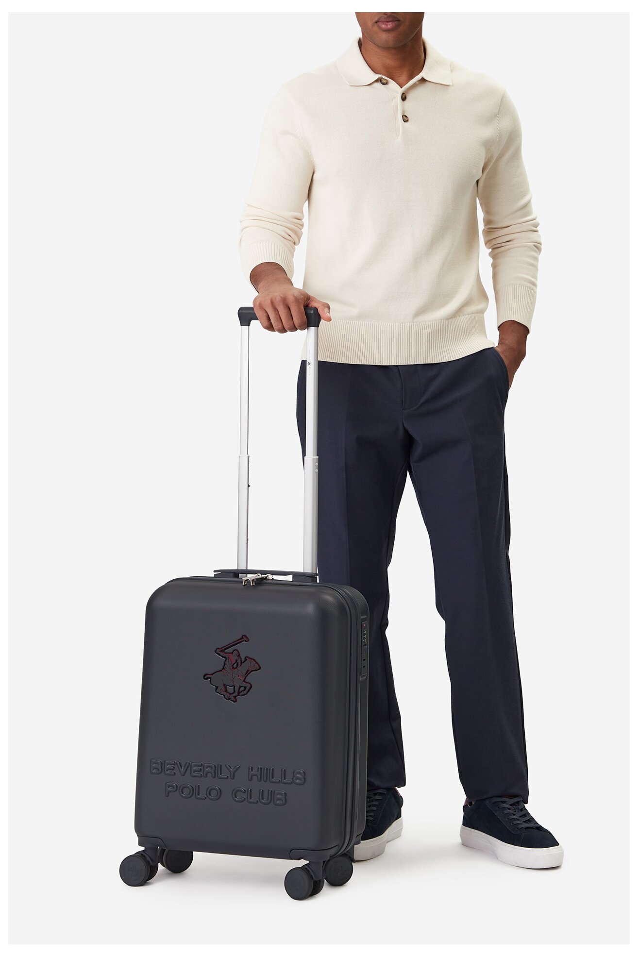 Walizka Beverly Hills Polo Club CEO-BHPC-S-002-08-NAVY Granatowy