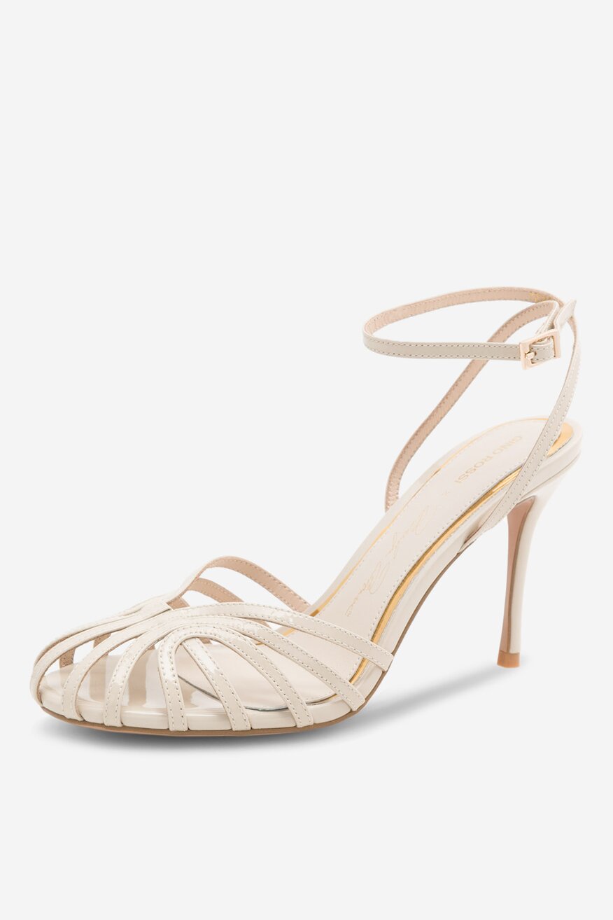 Gino Rossi - Sandały skórzane na szpilce - 5905588583721