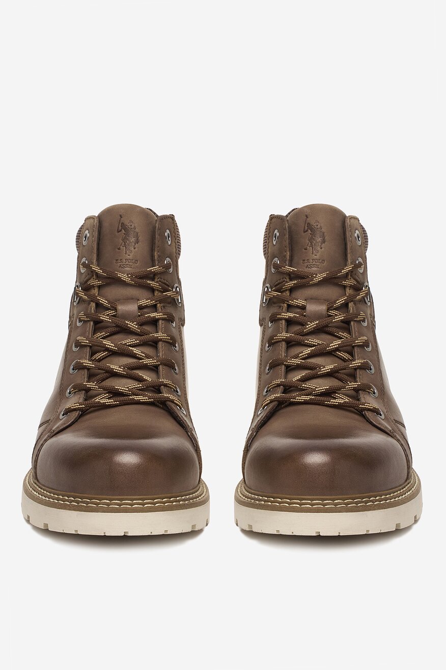 U.S. POLO ASSN. - Skórzane trzewiki sznurowane - 5906751463161