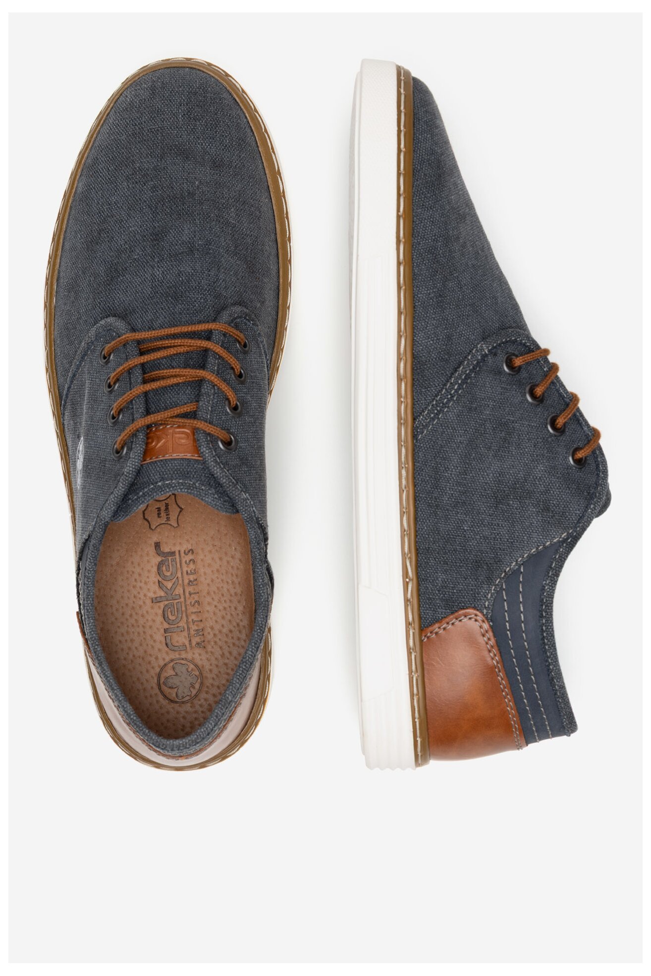 Polobotka Rieker B4949-14 TMAVĚ MODRÁ