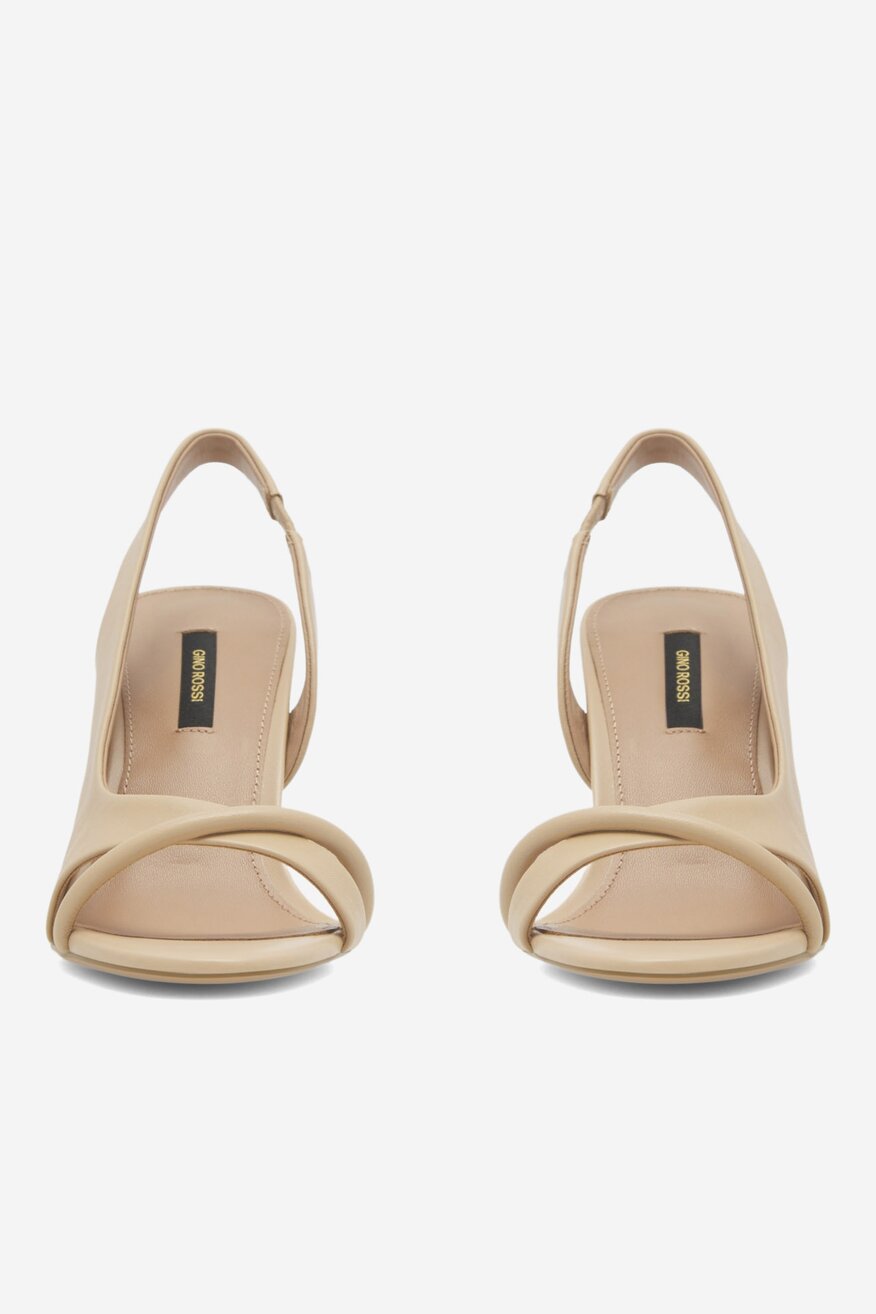 Gino Rossi - Sandały skórzane na szpilce - 5905588398981