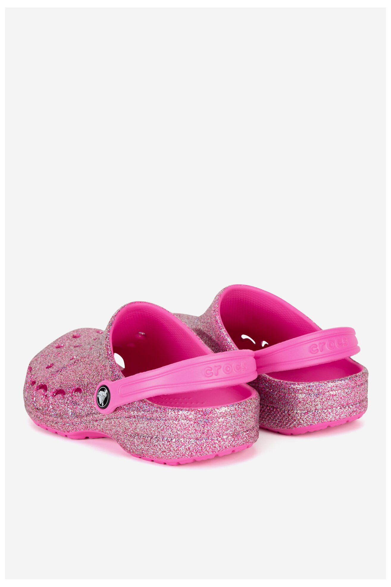 Klapki basenowe Crocs C-BAYA GLITTER CLOG T 207014-7AA Różowy