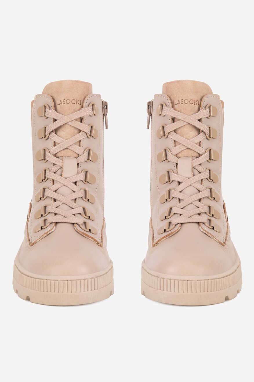 
                Šněrovací vyšší obuv Lasocki Young BÉŽOVÁ - 5905588906896